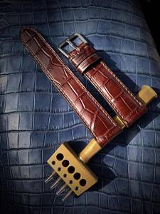 Bracelets de montre Apple Watch faits à la main Bracelet de montre en cuir personnalisé Bracelet de montre en cuir à vendre Bracelets de montre en cuir de crocodile - Product Image 5