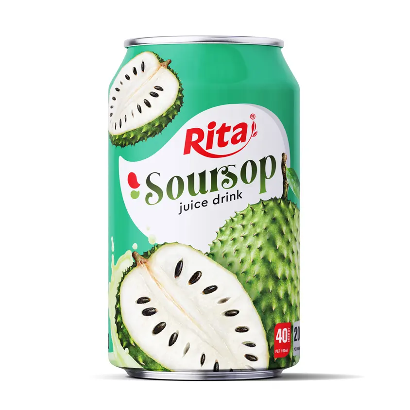Bevanda di succo di sapore di 330ml di Soursop-OEM succo di frutta azienda di bevande in Vietnam la migliore vendita di bevande di aggiornamento prodotto di frutta