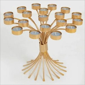 Bougeoir décoratif en métal pour les anniversaires de mariages et anniversaires emballés dans un carton pour les fêtes - Product Image 3