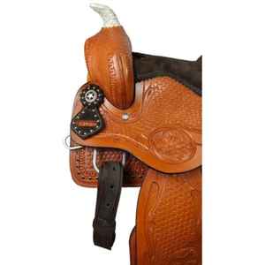 Selle de cheval en cuir western neuve |   Qualité supérieure, durable et confortable |   Idéal pour la randonnée et la conduite de performance - Product Image 3