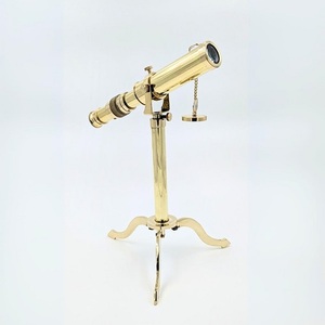 Telescopio Náutico Marítimo Moderno y Ecológico de Latón, Antiguo y Coleccionable, con Soporte Náutico Redondo para Uso en Exteriores - Product Image 1