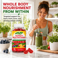 Gommes multivitaminées pour femmes, 16 vitamines, minéraux, mélange de superaliments, complexe B, vitamine D3, calcium, 90 gommes, étiquette privée OEM