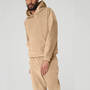 Ropa de entrenamiento personalizada de algodón pesado 500GSM pantalones de chándal holgados y conjunto de Sudadera con capucha conjunto de chándal Joggers para hombres - Product Image 5