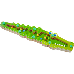 Wooden Rainmaker Crocodile Baby Toy with Acoustic and Optical Effects Motor Skills Sound and Music Toy from 2 Years