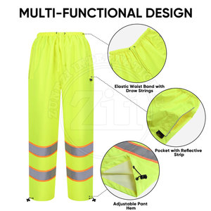 Best Selling Comfortable Premium Quality Safety Hi-Vis Reflective ANSI CLASS 1 Waterproof Logo Overall Suit <b>Cheap</b> Price - Product Image 3