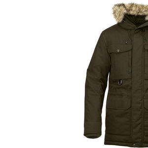 Blouson matelassé à capuche personnalisé en toile écologique pour homme, hiver, isolé, entièrement zippé, imperméable et respirant - Product Image 2