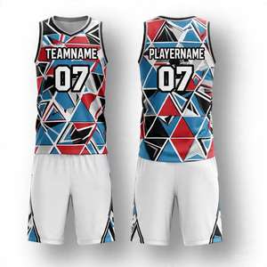 Vêtements de basket-ball réversibles personnalisés sublimés, chemise et short pour hommes, maillot de basket-ball, ensemble uniforme d'équipe, fabricant en gros - Product Image 4
