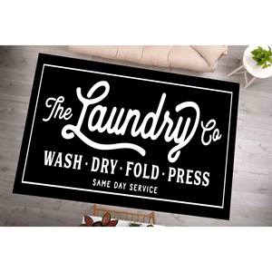 Tapis de buanderie : Tapis d'appoint moderne antidérapant, tapis imprimé, tapis doux non tissé - Product Image 4