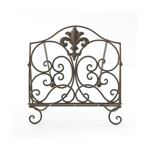 Support de livre de recettes en métal forgé fait main, blanc, pour comptoir de cuisine, support de livre réglable - Product Image 6