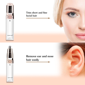 Mini recortador eléctrico 2 en 1 para vello de nariz y cejas, herramienta de aseo portátil que funciona con batería - Product Image 5