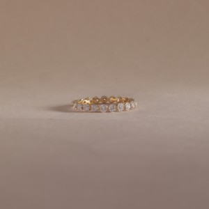 Anillo de compromiso Real certificado IGI Pave Diamond Design Wedding Band Full HPHT Lab Creado Anillos de diamantes Anillo de mujer personalizado - Product Image 6