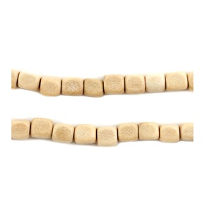 Perles en bois naturel crème arrondies rectangulaires 6mm perles en bois colorées personnalisées en forme et taille livraison rapide depuis l'Inde - Product Image 1