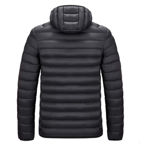 Chaqueta acolchada impermeable de estilo largo para hombre, abrigo de burbujas con capucha para invierno, Material de tela para exteriores, venta al por mayor - Product Image 5
