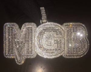 VVS Moissanite จี้ฮิปฮอปน้ำแข็งชุบทอง21กะรัตสำหรับผู้ชายผู้หญิง925เงินสเตอร์ลิง - Product Image 1