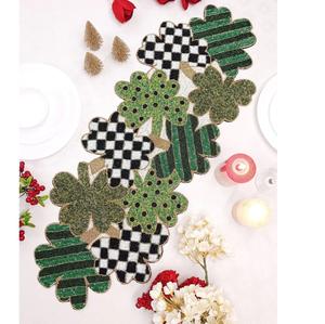 ชุดผ้าปูโต๊ะพร้อมลูกปัดและที่รองจานลายดอกไม้สำหรับโต๊ะในวันหยุดและการตกแต่งตามฤดูกาล - Product Image 5