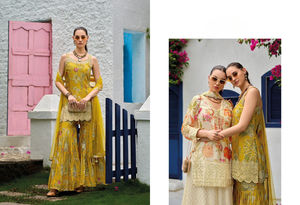 Elegante sin mangas tamaño libre cosido Chinon con bordado impreso sharara traje perfecto para la temporada de bodas - Product Image 6