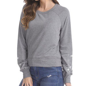 Sweat-shirt à capuche imprimé, uni, décontracté, respirant, haute qualité, tendance, vente en gros, pour femme, 100% coton molletonné, hiver, devant - Product Image 4