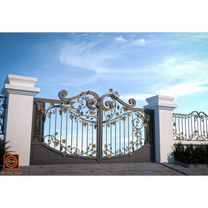 Portails de Jardin en Fer Forgé KHP de Haute Qualité, Galvanisés et Revêtus par Pulvérisation, Finition Étanche pour Villa de Luxe et Treillis de Jardin. - Product Image 2