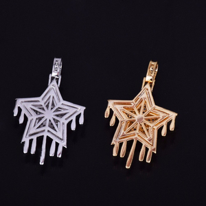 Vente chaude Attrayant Étoile Style Pendentif En Laboratoire Cultivé Diamants De Luxe Haute Qualité Usine En Gros 925 Pendentif En Argent - Product Image 2