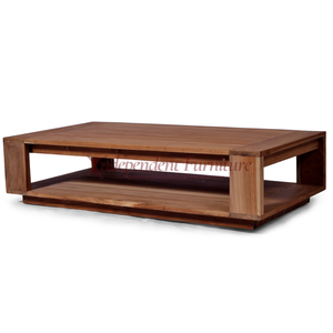Natural Teak <b>Coffee</b> <b>Table</b> Minimalist Stylish Modern for Home Living Hotel Cafe - Product Image 1
