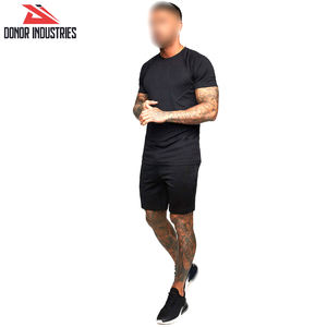 Nouvel arrivage du meilleur fournisseur d'ensemble de vêtements d'extérieur courts stylés et décontractés pour hommes, couleurs contrastées personnalisées et respirantes pour la saison d'automne - Product Image 3