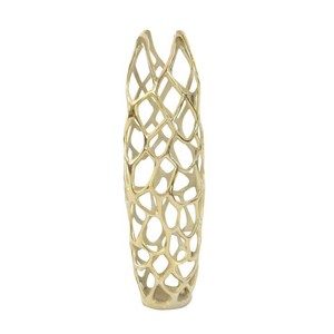 Vase à fleurs de mariage avec logo personnalisé en gros décoration centre de table de mariage moderne à finition dorée style le plus branché - Product Image 1