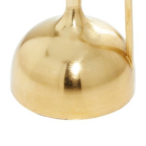 Jarrón de aluminio abovedado cian CosmoLiving de Cosmopolitan Metal Jarrón geométrico delgado y cónico con asas Jarrón de metal decorativo dorado - Product Image 5