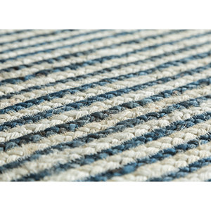 พรมลายทางสีเทาและสีดำแบบทอแบนจากปอกระเจาและป่านสำหรับใช้ในบ้าน-PDJT-255 - Product Image 3