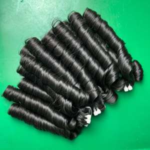 Extensiones de cabello humano virgen para mujer sin procesar, al por mayor precio de fábrica, rebote, cabello rizado, suplementos de cabello vietnamita - Product Image 1