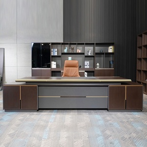 Modern Wood Panel Executive <b>Desk</b> Commercial Office Single <b>Workstation</b> Eco Friendly Extendable Boss Table Easy Assembly <b>Desk</b> - Product Image 1