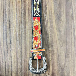 Nouveau bas quantité minimale de commande usine OEM ODM ceintures en cuir perlé usiné à la main pour hommes et femmes ceintures à boucle ardillon en alliage de cuir de vachette véritable - Product Image 4