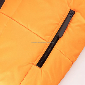 2025 ODM, chaqueta acolchada de burbujas azul personalizada para hombre, abrigo de invierno de alta calidad, capucha de gran tamaño desmontable, abrigo de diseñador teñido liso - Product Image 5