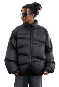 Veste matelassée imperméable et coupe-vent à capuche personnalisée 2026, 100% coton, écologique, séchage rapide, style urbain d'hiver - Product Image 3