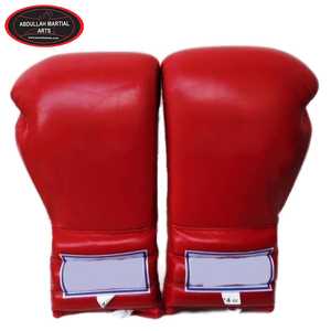 In Red Color Good Selling Highest Quality Make Your Own New Arrival Boxing <b>Gloves</b> With <b>Laces</b> by ABDULLAH MARTIAL ARTS - Product Image 2