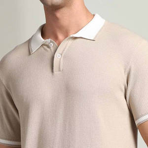 Nuevo último diseño de algodón para hombres para camisetas de polo para verano Patrón sólido con logotipo de tela de punto - Product Image 4