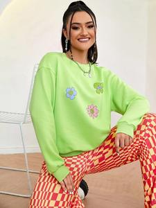 Sudadera Extra Grande de Invierno para Mujer, de Alta Calidad, Manga Larga, Cuello Redondo, Informal - Product Image 4