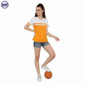 Camisetas de Color de la mejor calidad para mujer, camisetas de manga corta con cuello redondo para mujer, disponible en todas las tallas - Product Image 5