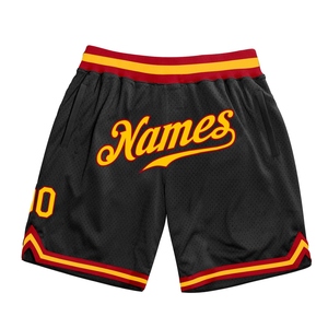 Industrie Direct Engro Ropa deportiva Cómodo Personalizado Negro Púrpura-Rosa Flores coloridas Setas Pantalones cortos de baloncesto auténticos - Product Image 4