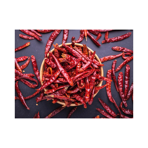 Piment rouge séché au soleil 100% naturel, frais de la ferme, d'Inde, transformation brute, saveur et arôme maximum, épice unique, qualité alimentaire, 25 kg - Product Image 1