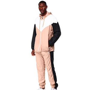 OEM Costume coupe-vent personnalisé unisexe léger à séchage rapide 100% polyester Taille élastique Coupe régulière Vêtements de sport À capuche décontracté - Product Image 3