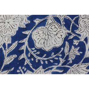 Conjunto de Pijama Casual para Mujer, Estampado Floral Azul, 100% Algodón, Estampado a Mano, Tela Suave, con Botones, ODM, para Verano - Product Image 3