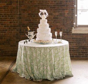 ผ้าปูโต๊ะทรงกลมสีเขียวเซจ ผ้าฝ้ายพิมพ์ลายดอกไม้แบบอินเดีย สำหรับงานปาร์ตี้ งานแต่งงาน ตกแต่งบ้าน งานอีเว้นท์ สไตล์ฟาร์มเฮาส์ - Product Image 2