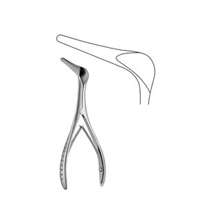 เครื่องมือถ่างจมูกทำจากสแตนเลสสำหรับการทำศัลยกรรมพลาสติกขนาด13ซม. แบบแมนนวล - Product Image 5