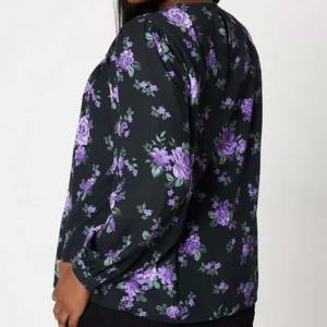 Blusa informal de franela de manga larga con botones para mujer, blusa de oficina para mujer, Tops brillantes con estampado a la moda, fiestas, eventos, de talla grande a cuadros - Product Image 5