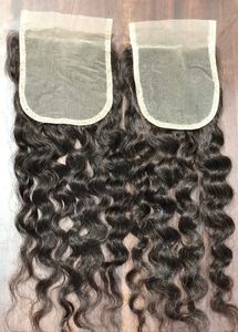 Vente en gros 100% cheveux vierges indiens tissage bouclés noir 4x4 fermeture brut non traité donneur unique dentelle transparente pour les femmes - Product Image 4