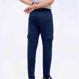 Pantalones Deportivos de Felpa Azul de Alta Calidad para Hombre, Corte Regular, Transpirables, Cintura Elástica con Bolsillos Tipo Cargo a Precio de Fábrica - Product Image 4