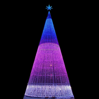 Outdoor 3D LED Weihnachtsbaum-Licht Drahtgestell-Motiv Beleuchtungsskulptur für Kommerzielle Feiertagsbeleuchtung Dekorationen