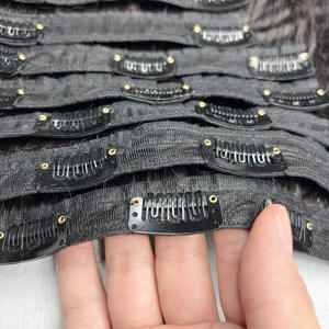 Clip droit virginkinky vietnamien dans les extensions de cheveux couleur naturelle 8-40 pouces yaki clipins - Product Image 6