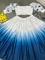 Nouveau chemisier de créateur Lehenga en tissu de soie satiné de Style fantaisie entièrement cousu, belle Blouse avec impression numérique