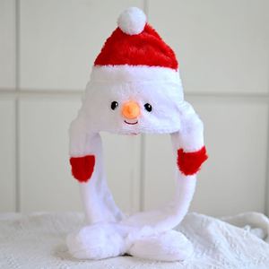 Gorro de Papá Noel de Felpa de Alta Calidad con Orejas de Conejo Móviles, Ideal para Fiestas Infantiles - Product Image 4